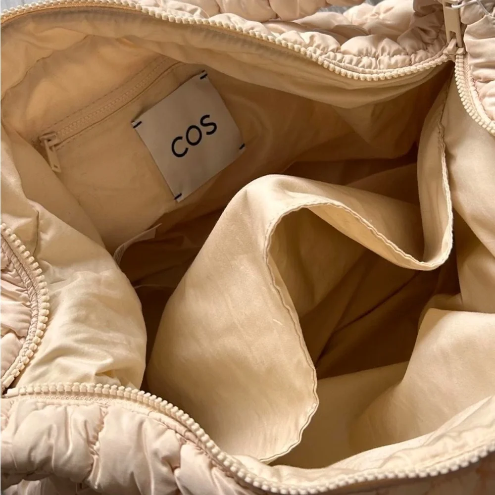 NWT Quilted Shoulder Bag in Beige